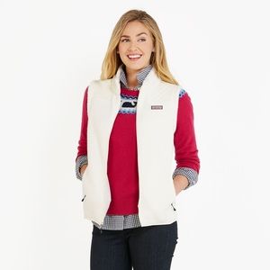 vineyard vines Sea View Quilted Vest - Cream
